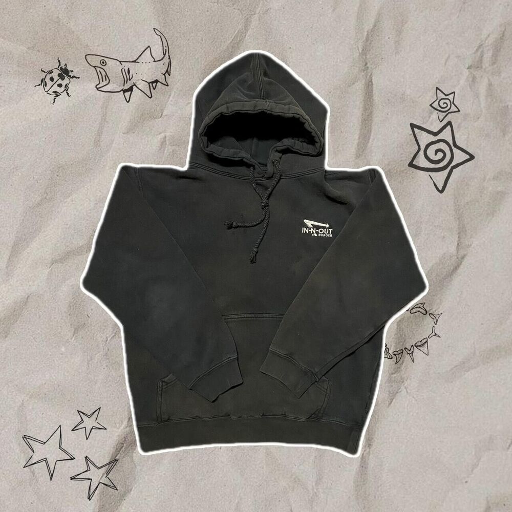 In N Out Burger Black Hoodie - Size XS